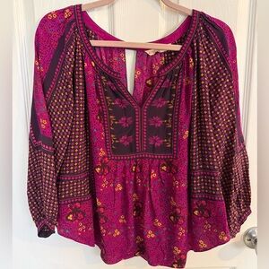 Rebecca Taylor Floral Silk Blouse 6
